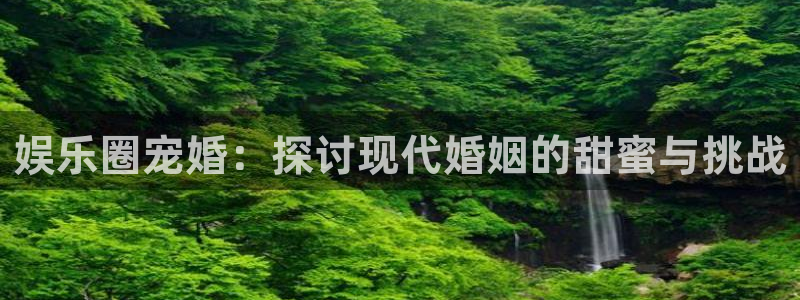 三牛娱乐：娱乐圈宠婚：探讨现代婚姻的甜蜜与挑战